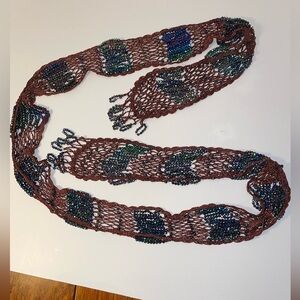 Crocheted Beaded Neck Scarf